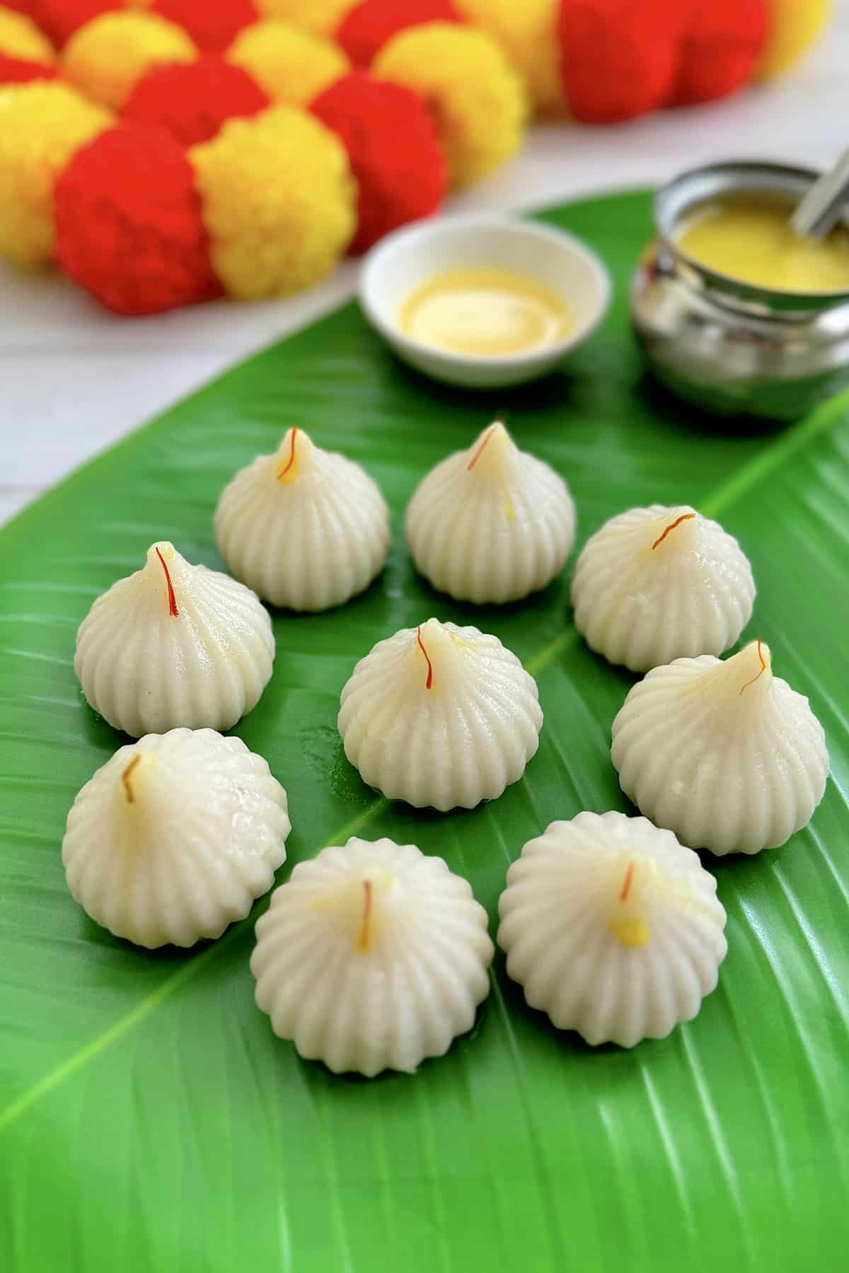 Modak recipe | Ukadiche modak | How to make ukadiche modak | Ganesh Chaturthi recipe | Indian sweet recipe | Festive recipe | Festival special recipe | Kozhukattai recipe | Kolukattai recipe | Steamed modak | Eggless | Gluten free | Easy sweet recipe | Sweet dumplings | Rice dumpling with sweet coconut filling