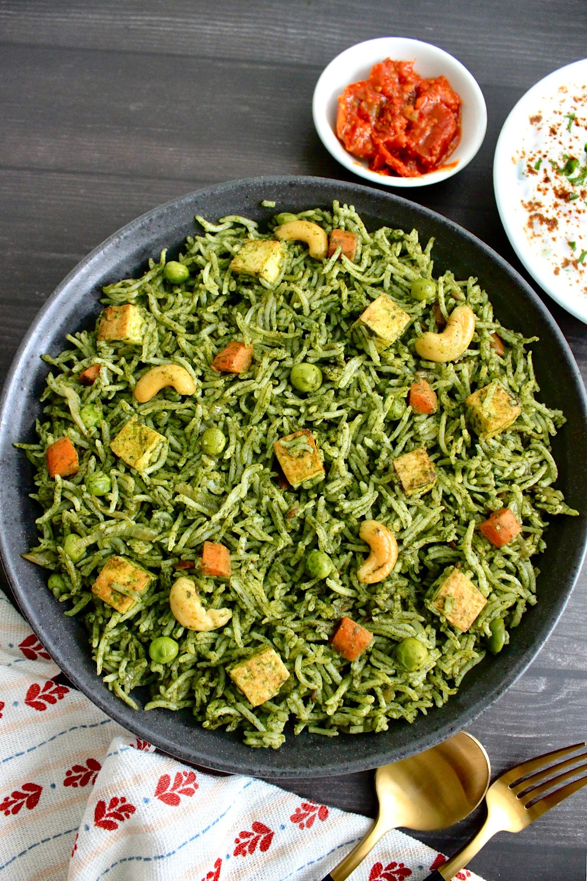 Pannner Rice Palak Paneer Pulao - Cook With Di